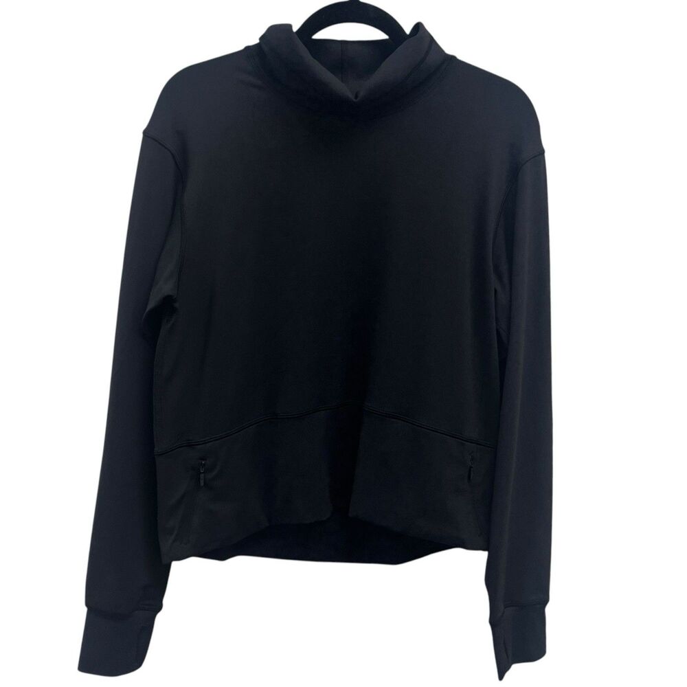 Lululemon Size‎ 6 Ready To Rulu Black Long Sleeve Turtleneck Pockets Thumb Holes